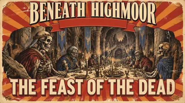 Floor 2 title card: The Feast of the Dead, a painted matinee poster