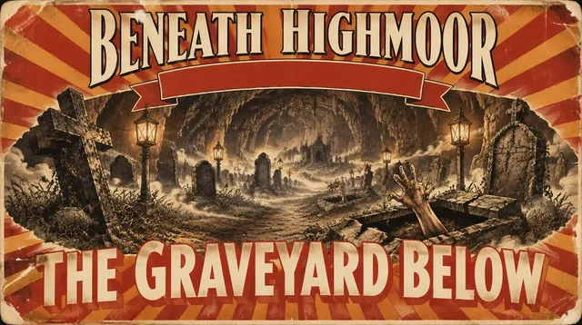 Floor 13 title card: The Graveyard Below, a painted matinee poster