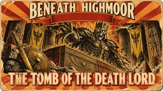 Floor 15 title card: The Tomb of the Death Lord, a painted matinee poster