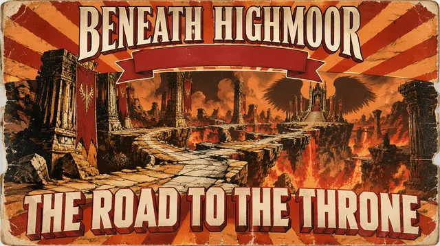Floor 19 title card: The Road to the Throne, a painted matinee poster