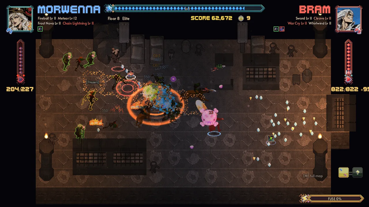 Morwenna and Bram blow up an elite pack in the jail on floor 8